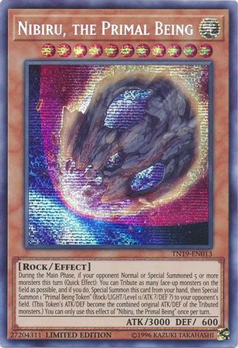 Nibiru, the Primal Being - TN19-EN013 - Prismatic Secret Rare Limited Edition
