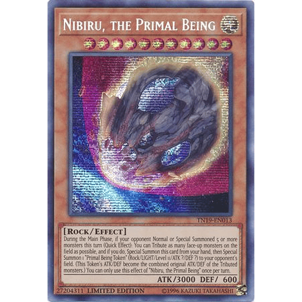 Nibiru, the Primal Being - TN19-EN013 - Prismatic Secret Rare Limited Edition