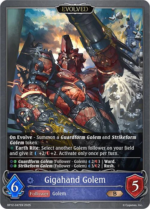 Gigahand Golem (Evolved) - BP12-047EN - Bronze
