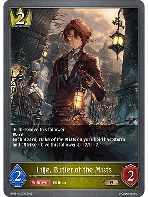 Lilje, Butler of the Mists - BP12-029EN - Bronze 