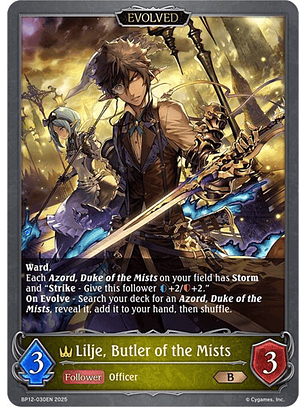 Lilje, Butler of the Mists (Evolved) - BP12-030EN - Bronze 