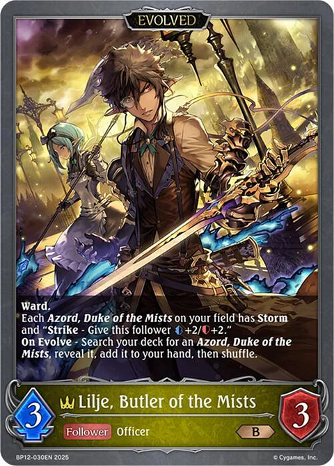 Lilje, Butler of the Mists (Evolved) - BP12-030EN - Bronze 