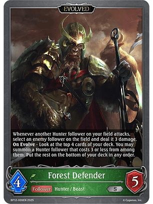 Forest Defender (Evolved) - BP12-009EN - Silver