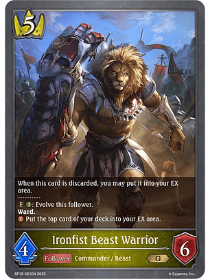 Ironfist Beast Warrior - BP12-021EN - Gold