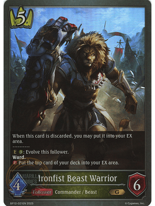 Ironfist Beast Warrior - BP12-021EN - Gold