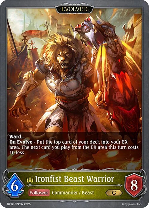 Ironfist Beast Warrior (Evolved) - BP12-022EN - Gold