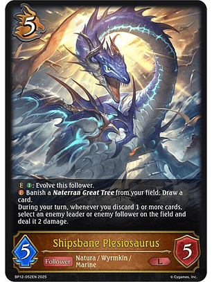 Shipsbane Plesiosaurus - BP12-052EN - Legendary 