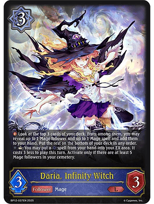 Daria, Infinity Witch - BP12-037EN - Legendary 