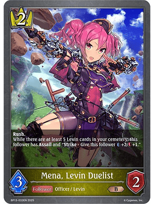 Mena, Levin Duelist - BP13-033EN - Bronze