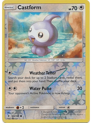 Castform - 105/145 - Common Reverse Holo