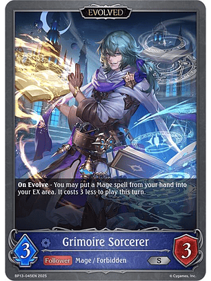 Grimoire Sorcerer (Evolved) - BP13-045EN - Silver 