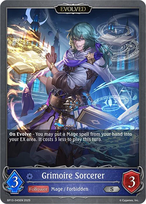 Grimoire Sorcerer (Evolved) - BP13-045EN - Silver 