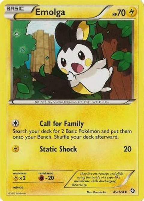 Emolga - 45/124 - Uncommon 
