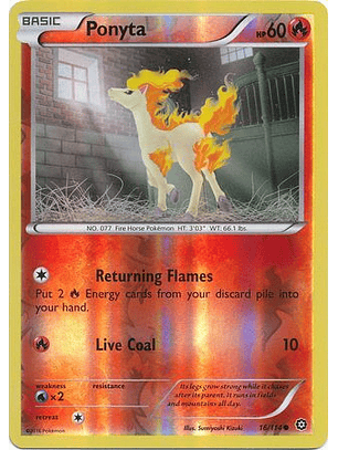 Ponyta - 16/114 - Common Reverse Holo 