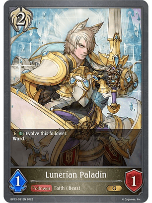 Lunerian Paladin - BP13-091EN - Gold