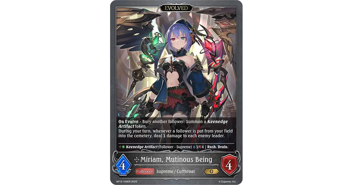 Miriam, Mutinous Being (Evolved) - BP13-109EN - Gold
