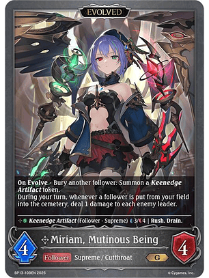 Miriam, Mutinous Being (Evolved) - BP13-109EN - Gold