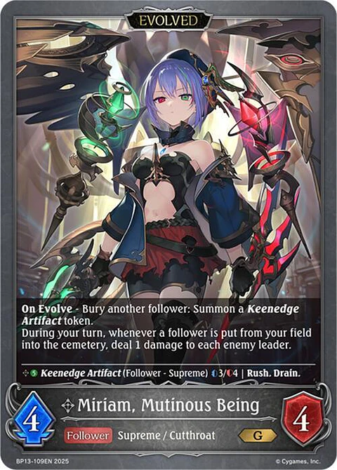 Miriam, Mutinous Being (Evolved) - BP13-109EN - Gold