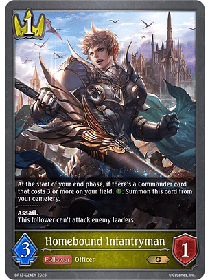 Homebound Infantryman - BP13-024EN - Gold