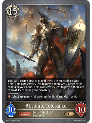 Absolute Tolerance - BP13-093EN - Gold