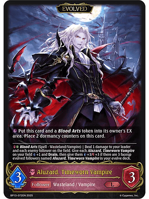 Aluzard, Timeworn Vampire (Evolved) - BP13-072EN - Legendary 