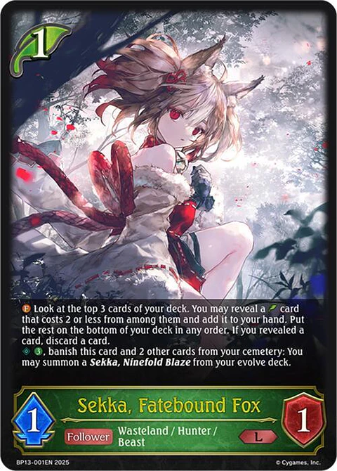 Sekka, Fatebound Fox - BP13-001EN - Legendary 