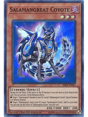 Salamangreat Coyote - RIRA-ENSE1 - Super Rare Limited Edition