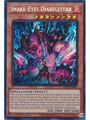 Snake-Eyes Diabellstar - MP25-EN062 - Prismatic Secret Rare