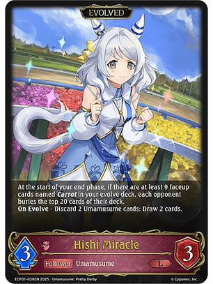 Hishi Miracle (Evolved) - ECP01-038EN - Legendary 