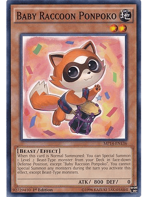 Baby Raccoon Ponpoko - MP14-EN136 - Common