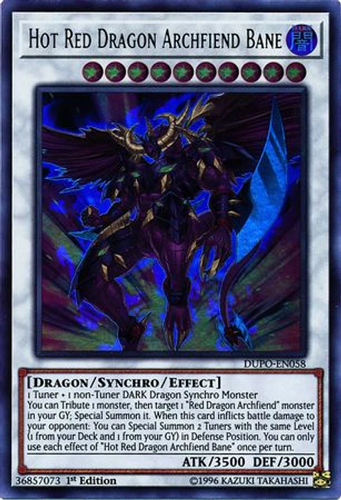 Hot Red Dragon Archfiend Bane - DUPO-EN058 - Ultra Rare