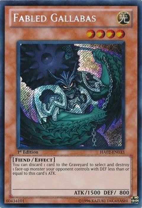 Fabled Gallabas - HA02-EN033 - Secret Rare
