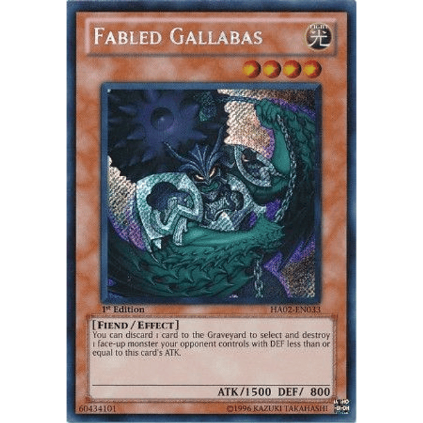 Fabled Gallabas - HA02-EN033 - Secret Rare