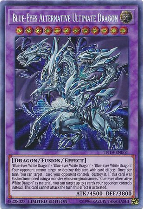 Blue-Eyes Alternative Ultimate Dragon - TN19-EN001 - Prismatic Secret Rare Limited Ed