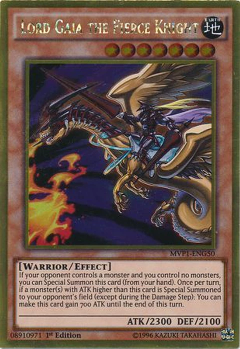 Lord Gaia the Fierce Knight - MVP1-ENG50 - Gold Rare 