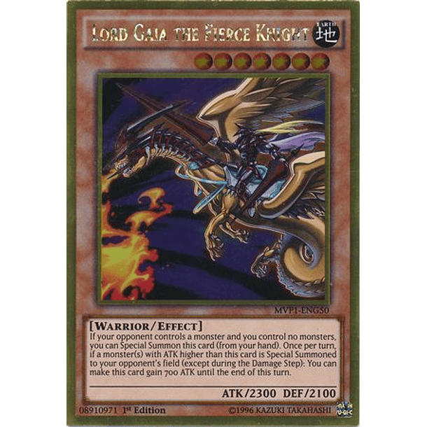 Lord Gaia the Fierce Knight - MVP1-ENG50 - Gold Rare 