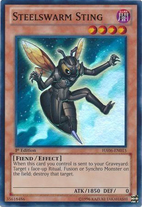Steelswarm Sting - HA06-EN015 - Super Rare 