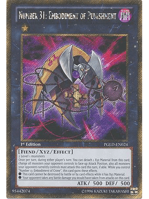 Number 31: Embodiment of Punishment - PGLD-EN024 - Gold Secret Rare