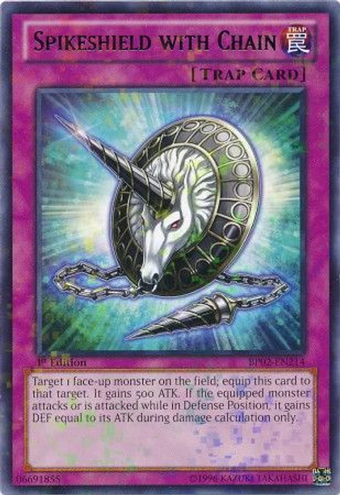 Spikeshield with Chain - BP02-EN214 - Mosaic Rare