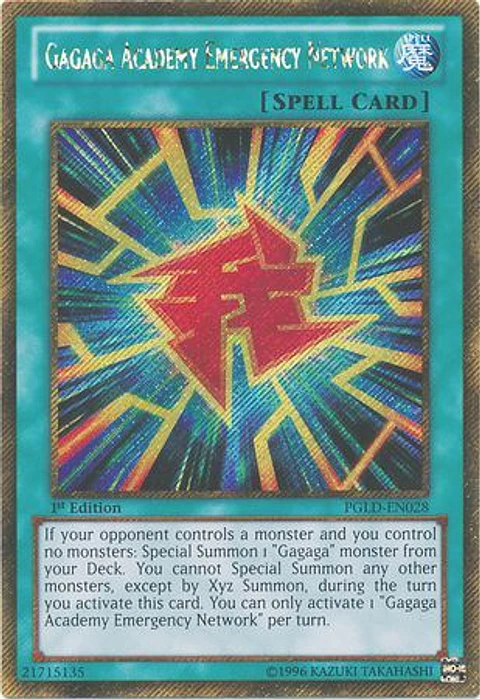 Gagaga Academy Emergency Network - PGLD-EN028 - Gold Secret Rare 