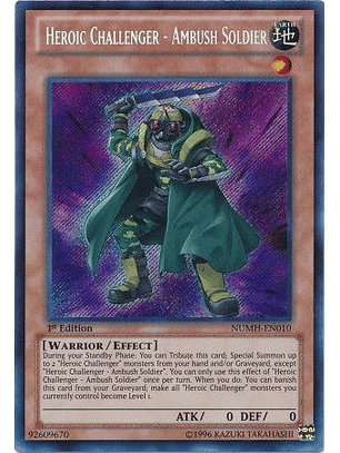 Heroic Challenger - Ambush Soldier - NUMH-EN010 - Secret Rare