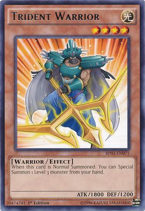 Trident Warrior - BP03-EN075 - Rare 