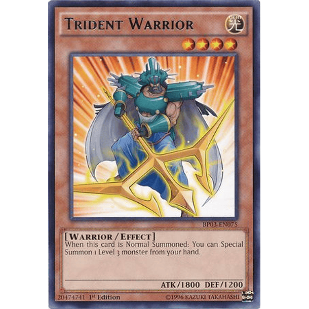Trident Warrior - BP03-EN075 - Rare 