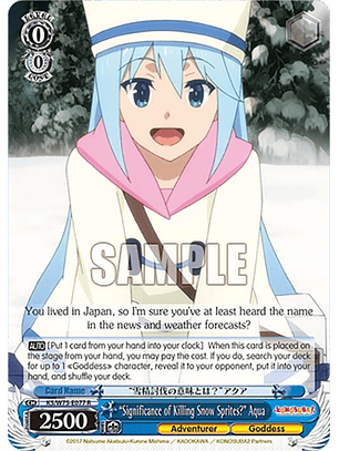 Significance of Killing Snow Sprites?