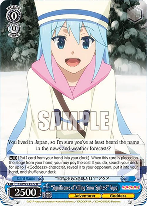 Significance of Killing Snow Sprites?" Aqua - KS/W75-E077 - Rare