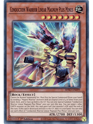 Conduction Warrior Linear Magnum Plus Minus - BPRO-EN099 - Super Rare
