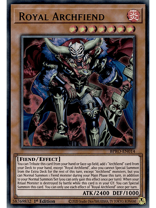 Royal Archfiend - BPRO-EN014 - Ultra Rare 