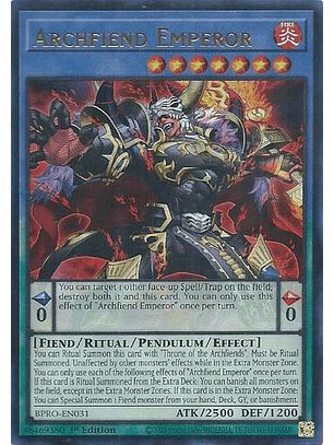 Archfiend Emperor - BPRO-EN031 - Ultra Rare 