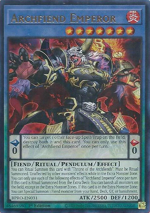 Archfiend Emperor - BPRO-EN031 - Ultra Rare 