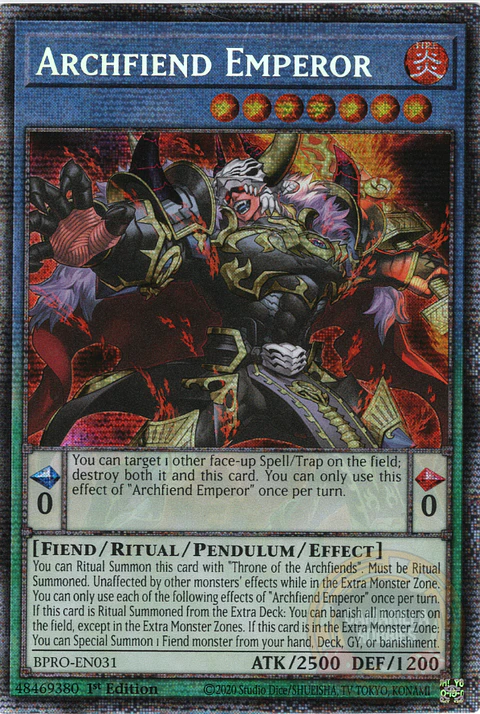 Archfiend Emperor - BPRO-EN031 - Starlight Rare 
